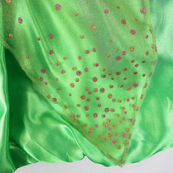 Disney Tinkerbell Fantasy Play Costume Girl's Size 4-6X Sparkly Dress W/Wings - Picture 3 of 14